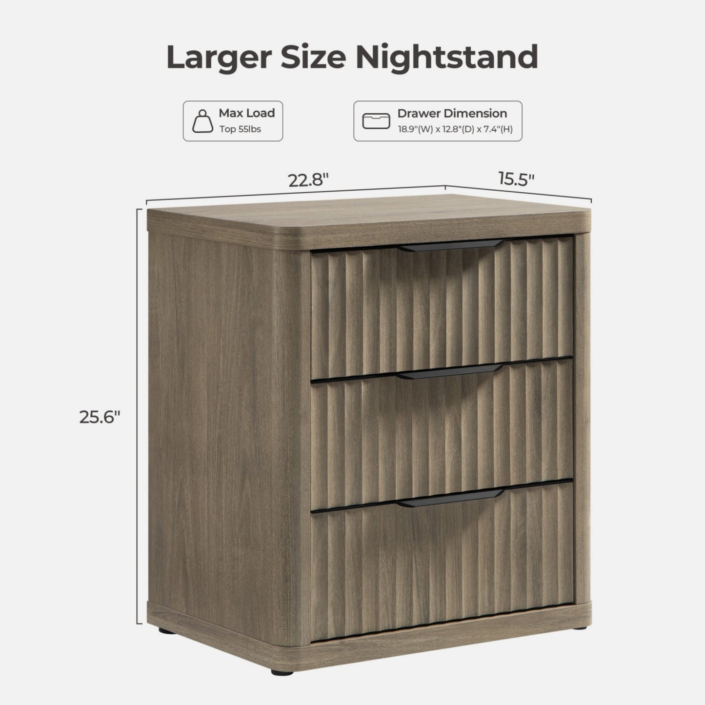 Stria 9-Drawer Dresser and Cas 3-Drawer Nightstand Set