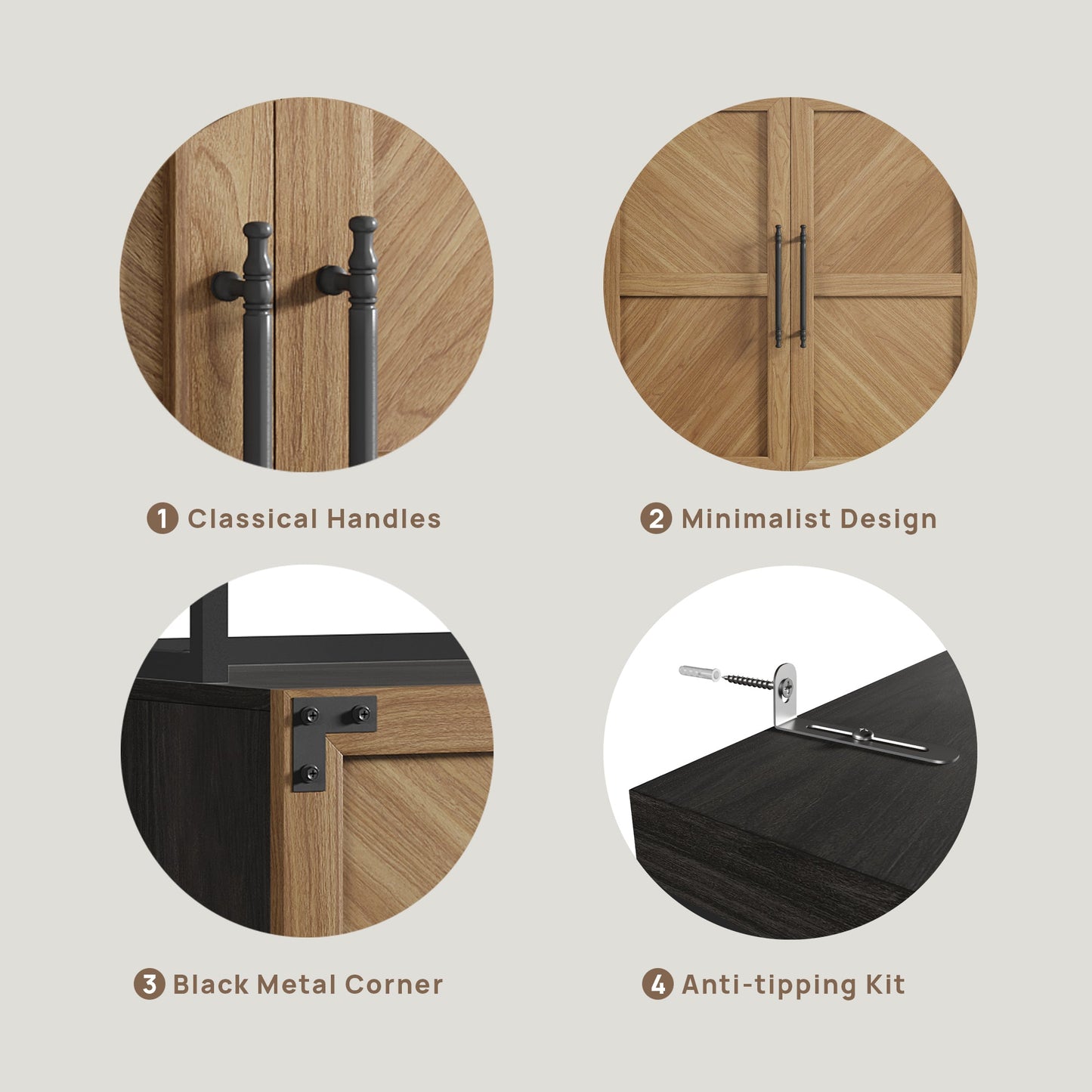Willow 2 Doors Bookshelf