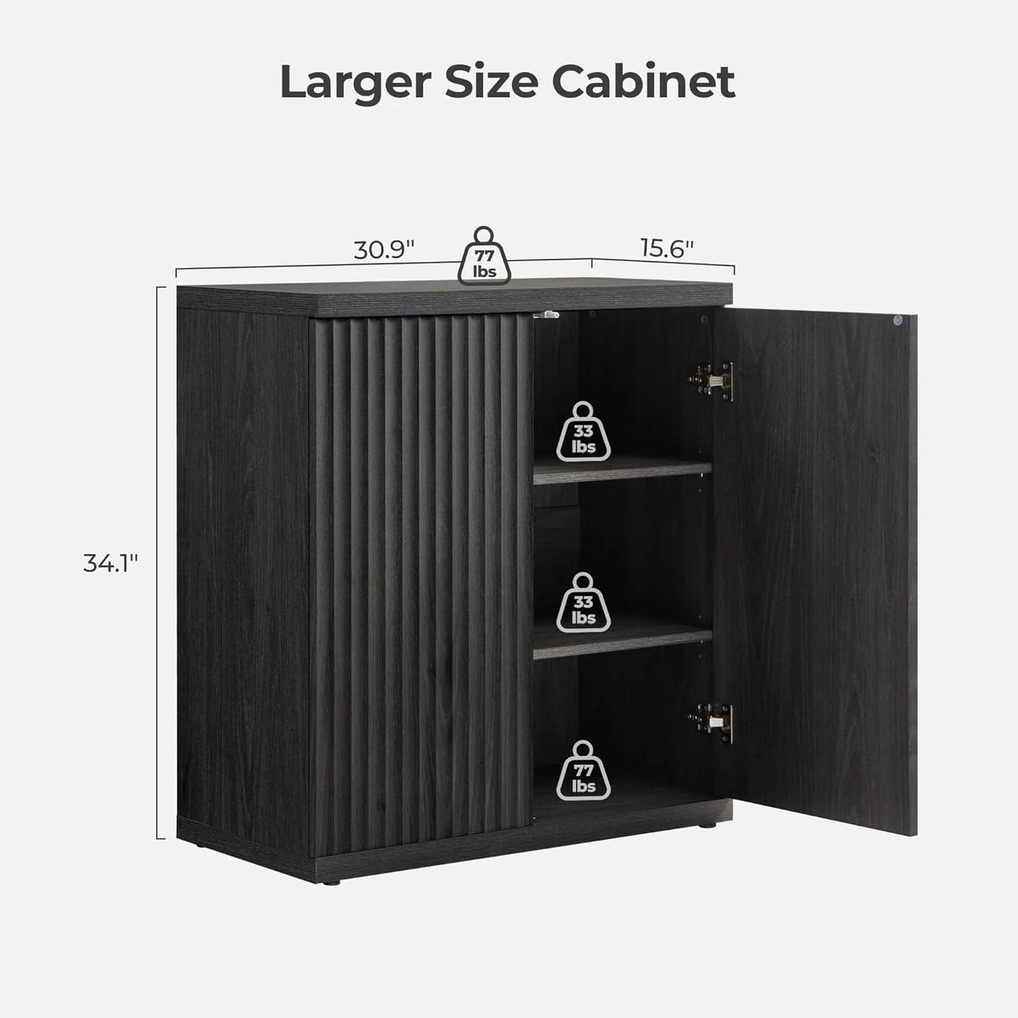 Stria Black Buffet Cabinet