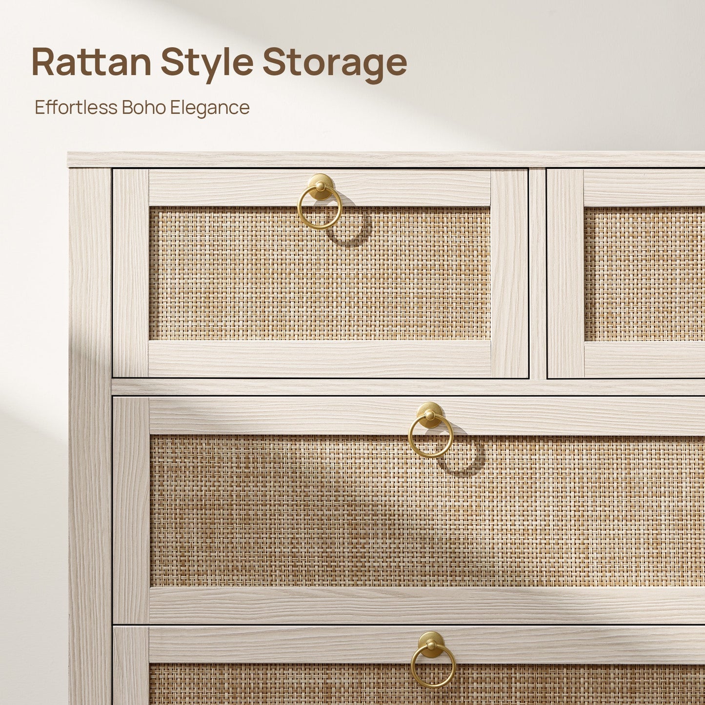 Terra White 7 Drawers Dresser