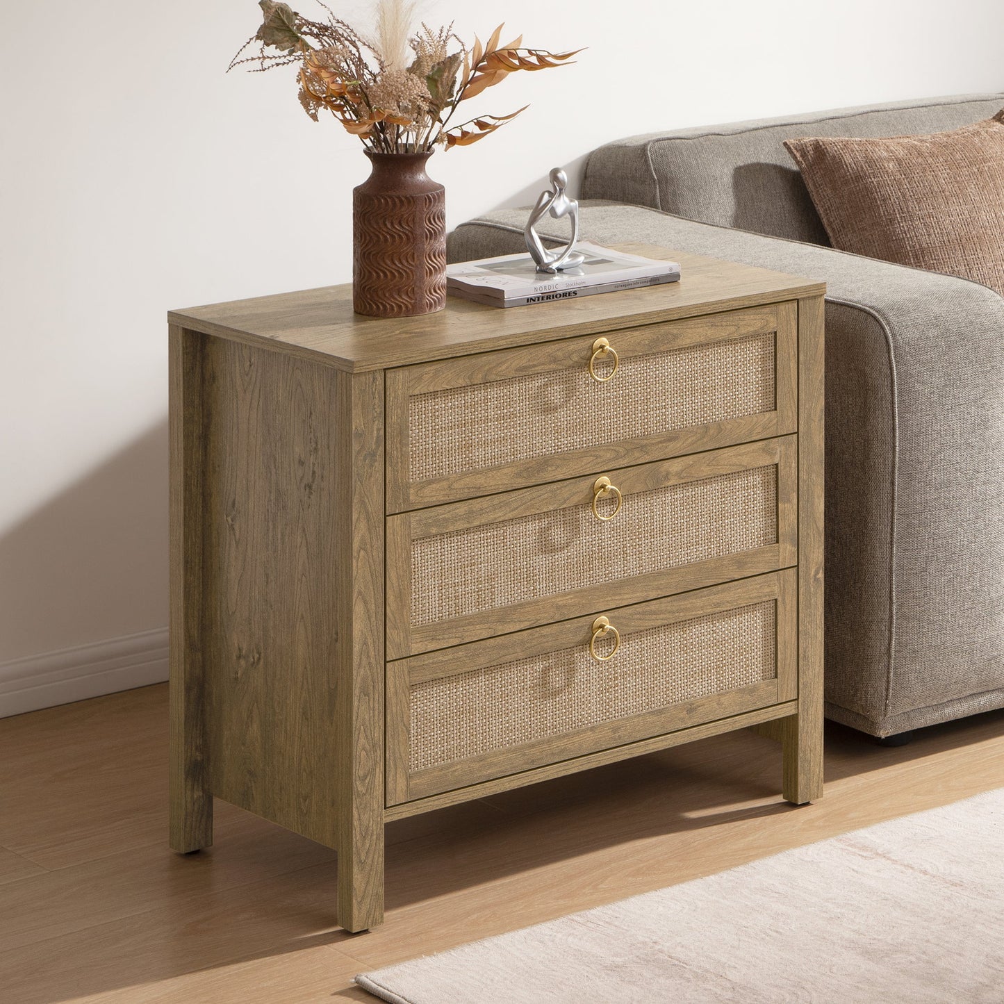 Terra Dresser and 3 Drawers Nightstands Sets