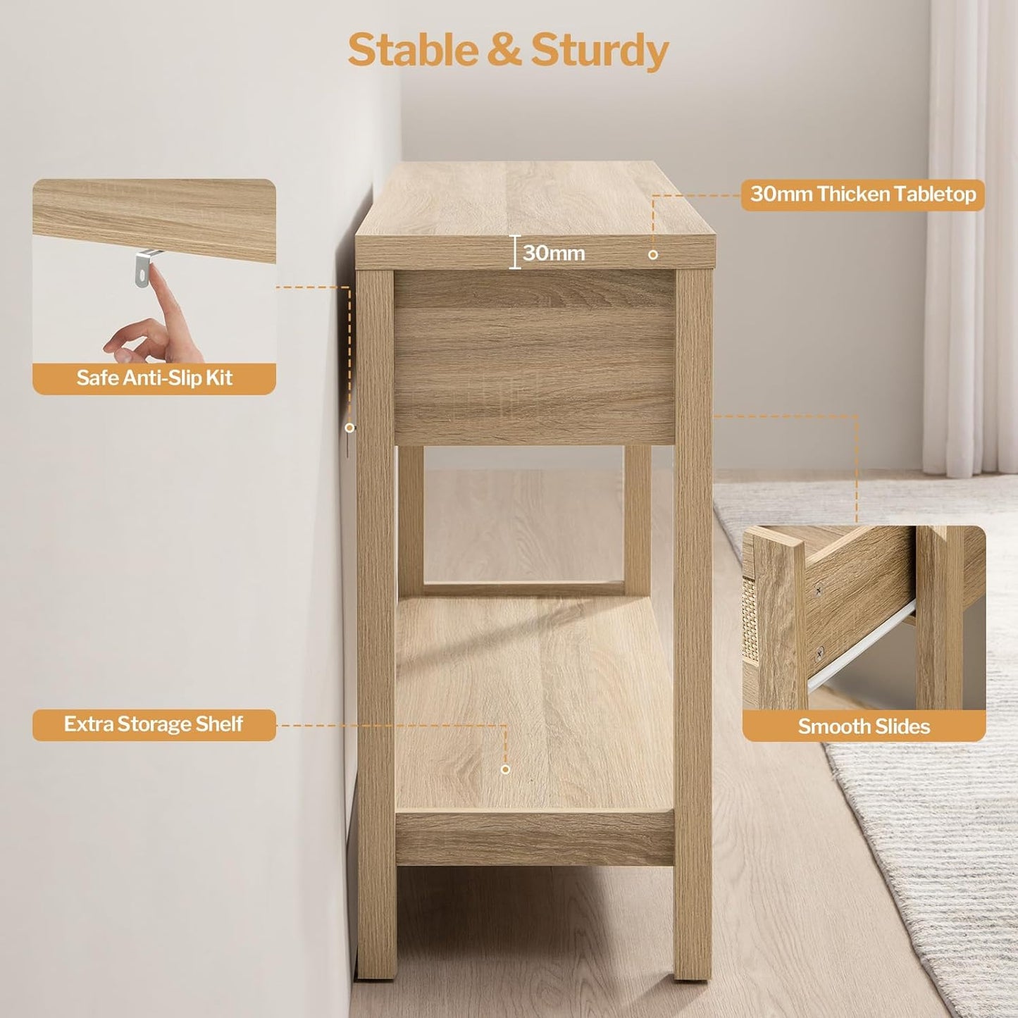 Savanna Side Table for Entryway