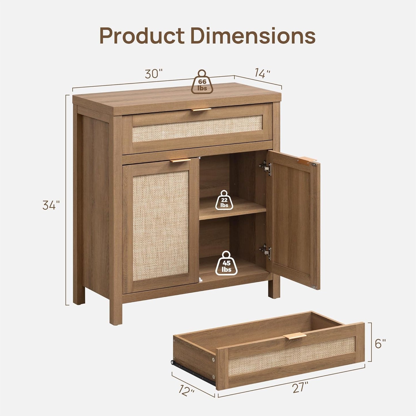 Savanna Buffet Cabinet with Doors