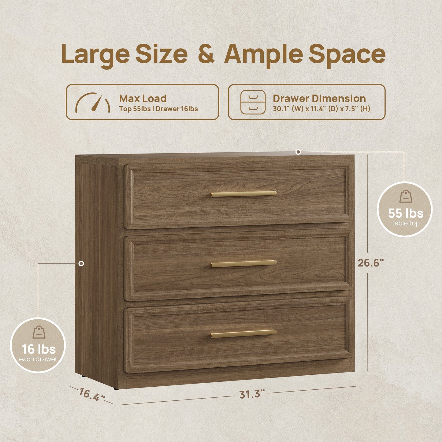 Crescent Modular Dresser and Nightstands Set