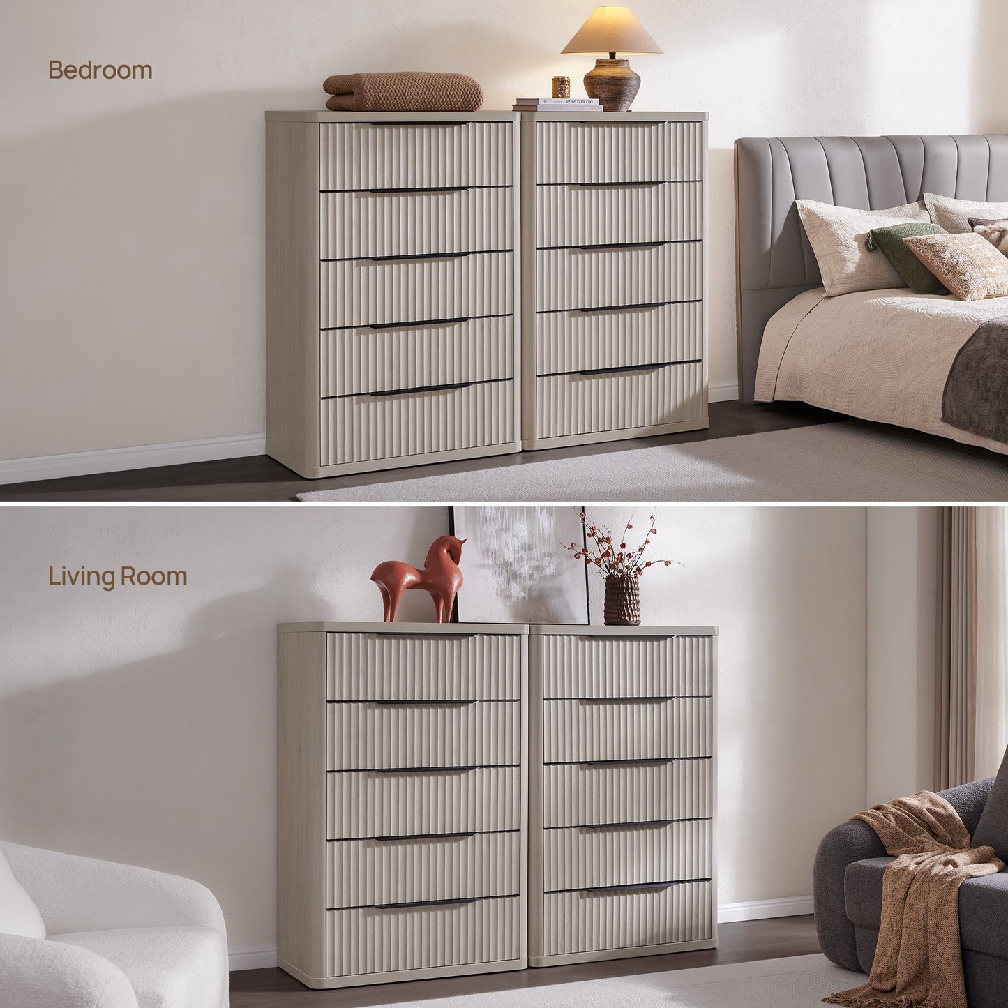 Cas Tall 5 Drawers Dresser