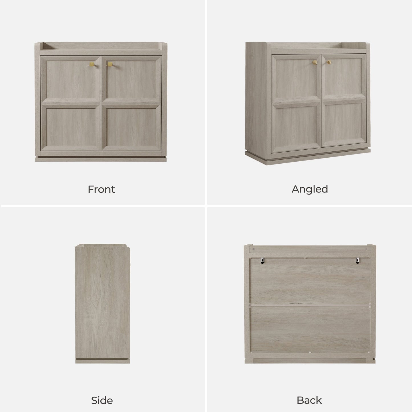 Helio White Sideboards with Doors