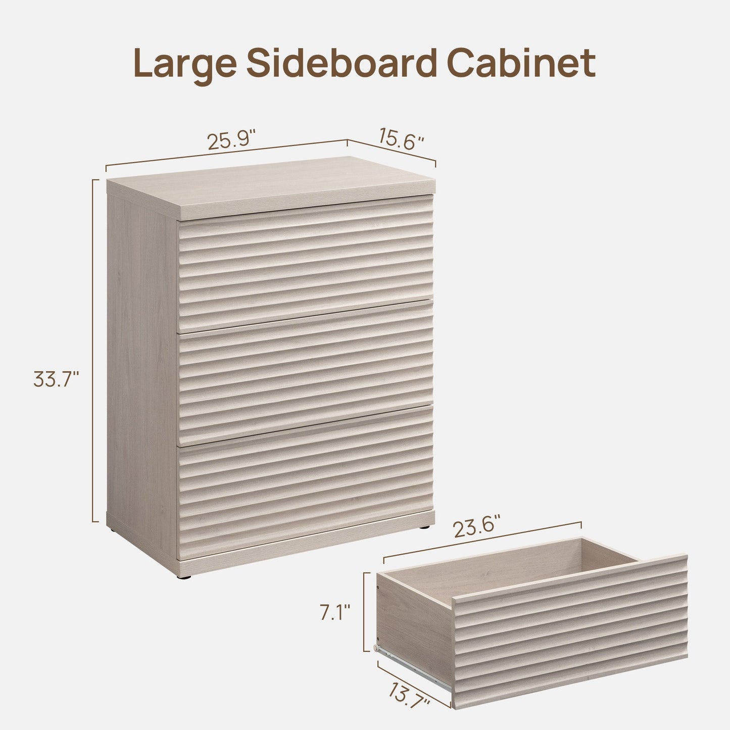Stria Dresser with Drawers