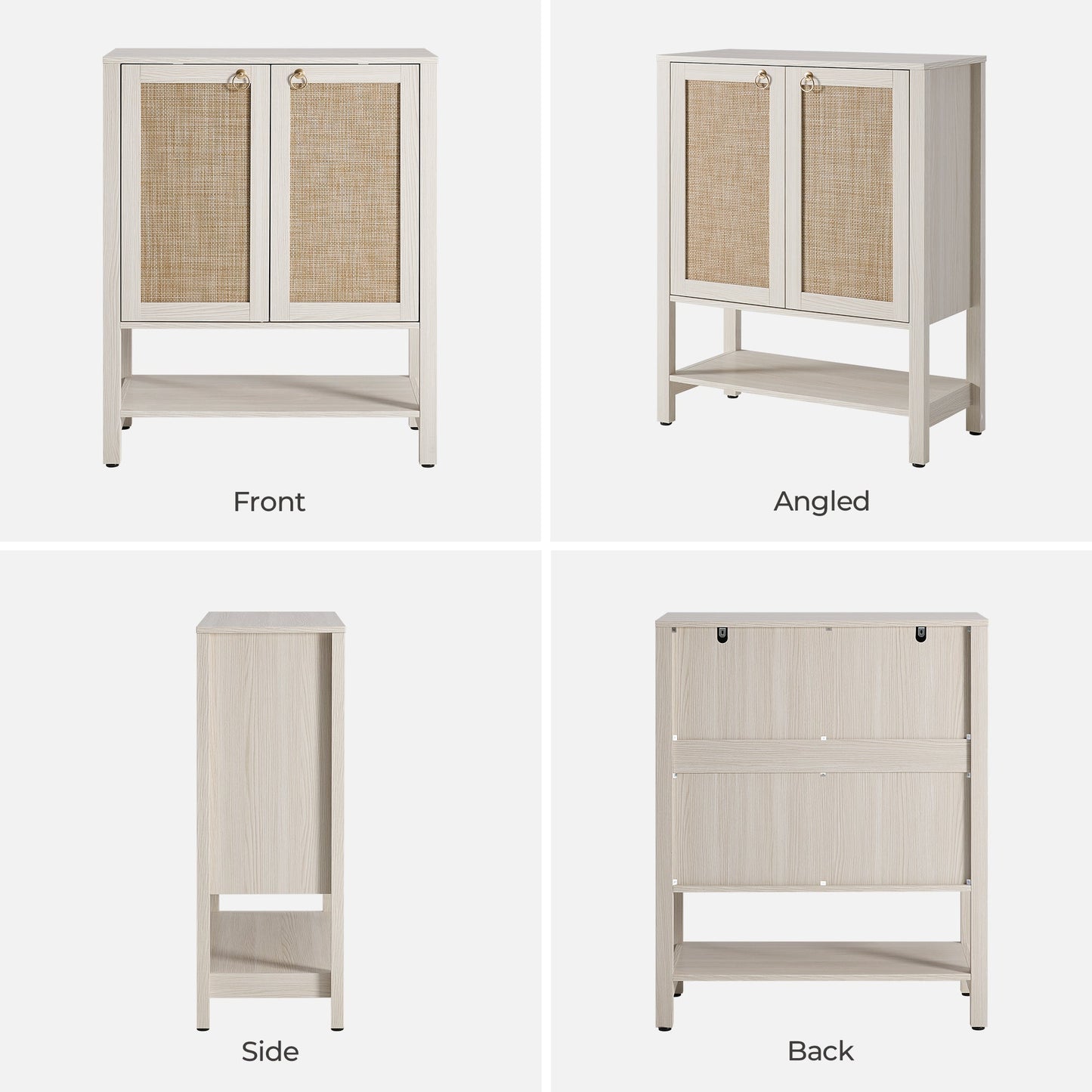 Terra Black Shoe Cabinet, 2 Doors