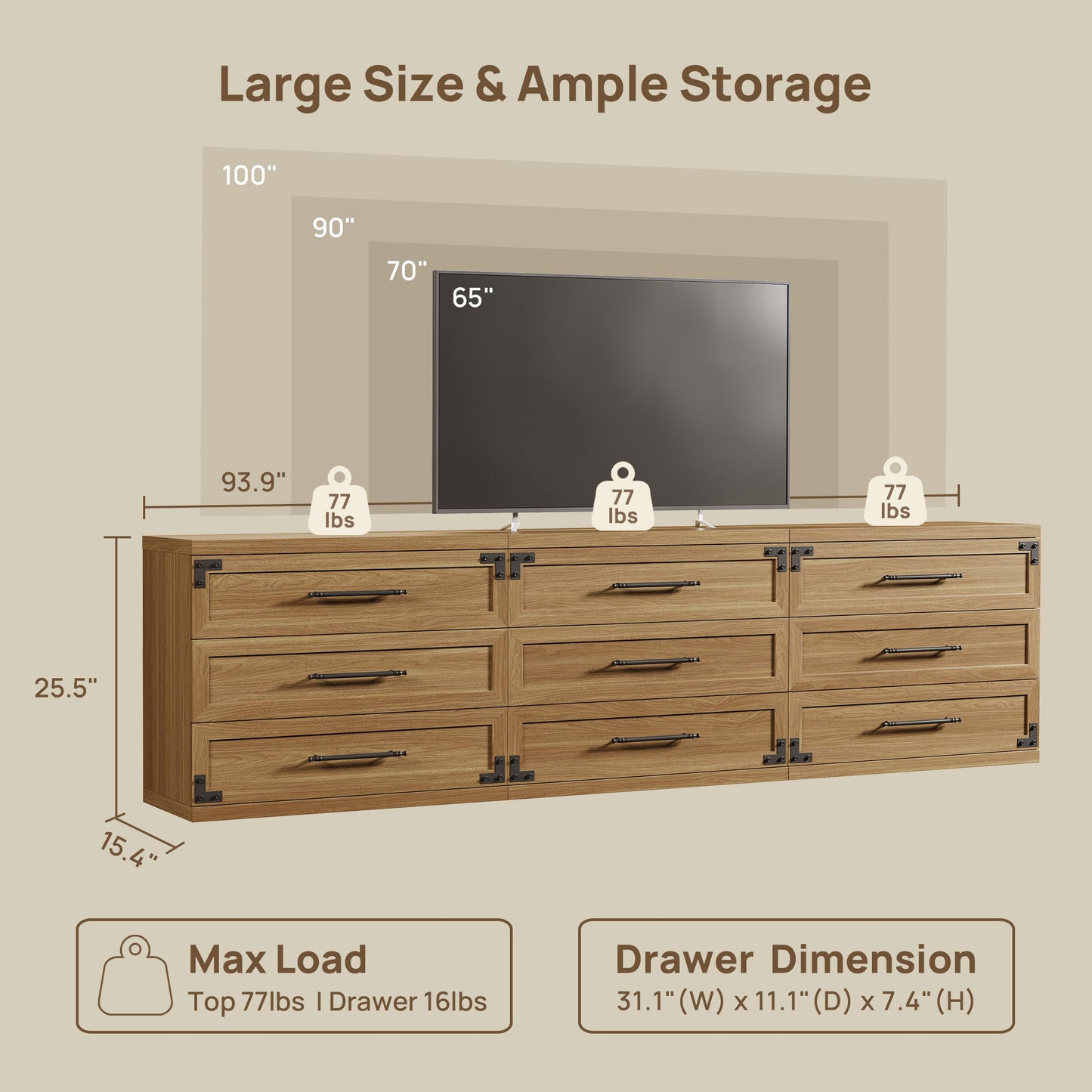 Willow Dresser and Nightstands Set