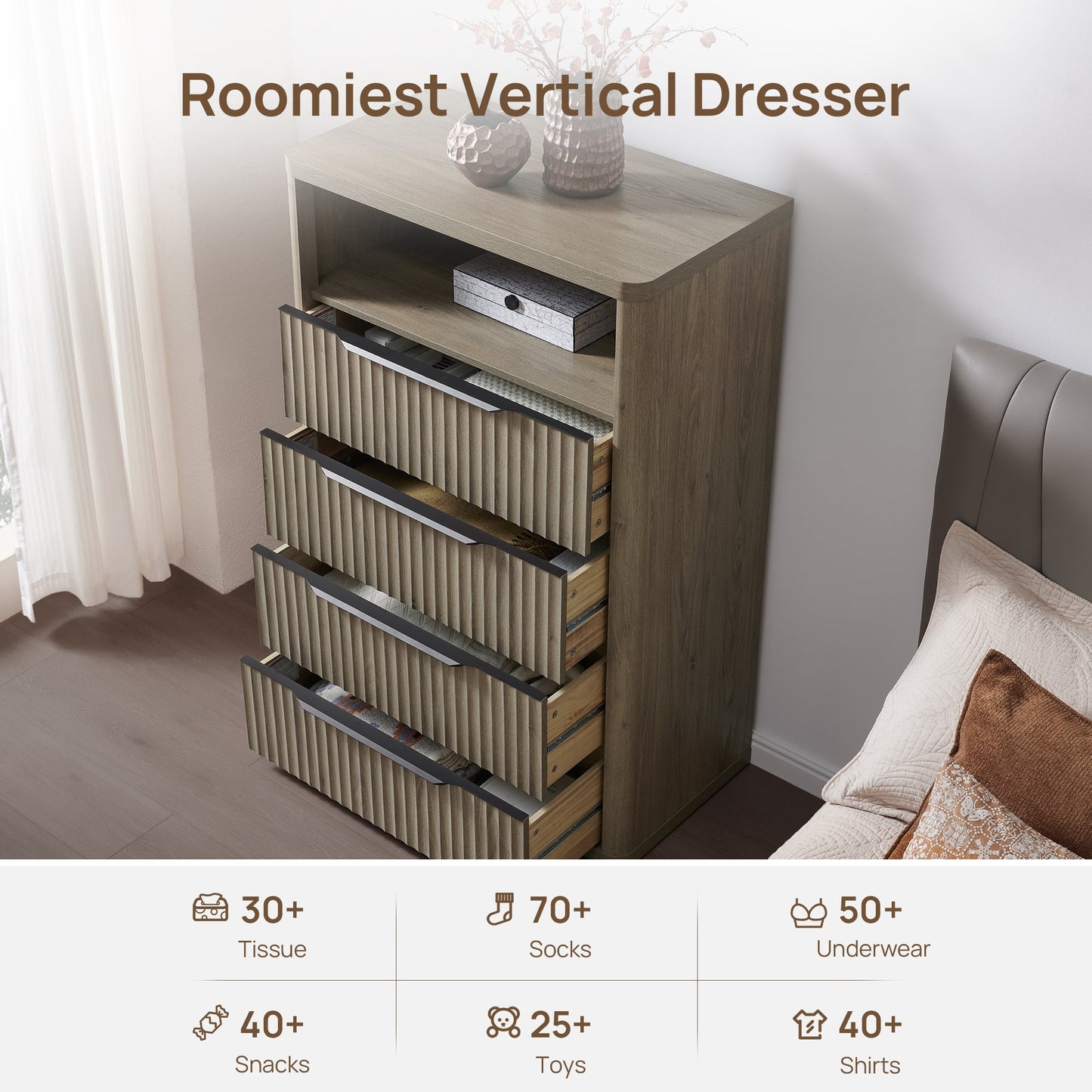 Commode verticale à 4 tiroirs