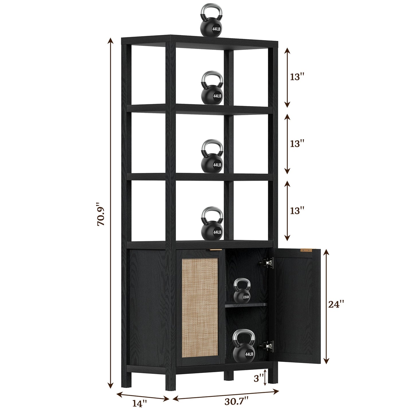 Savanna Bookshelf with 2 Doors