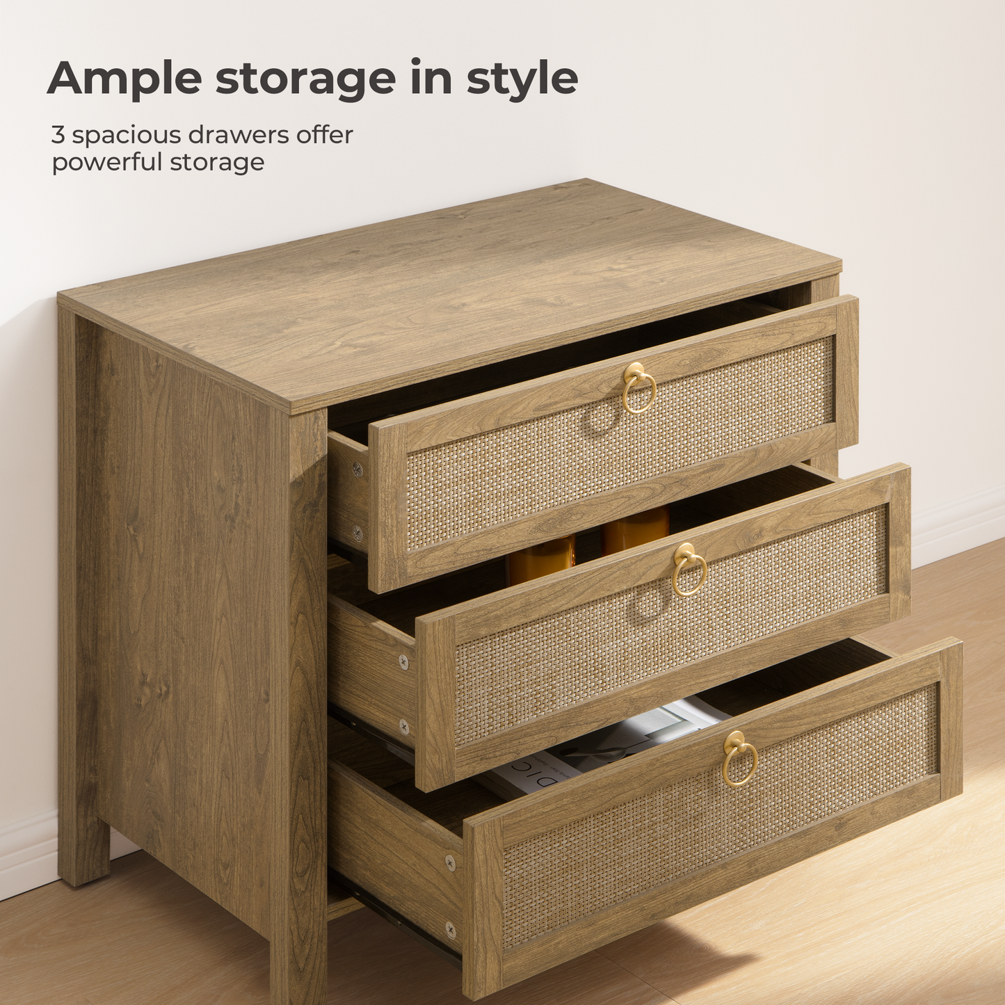 Terra Dresser and 3 Drawers Nightstands Sets