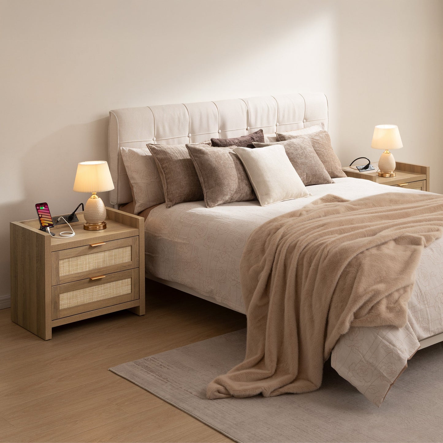 Savanna Black Nightstand with Drawer