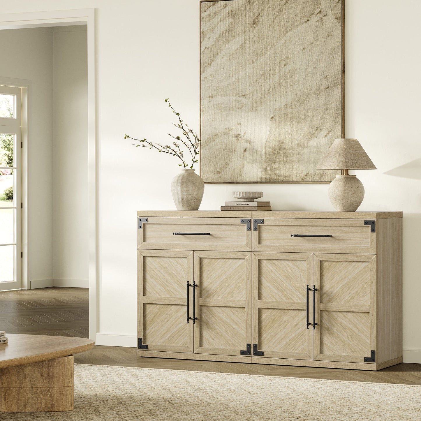 Willow Sideboard with 1 Drawer and 2 Doors for Entryway
