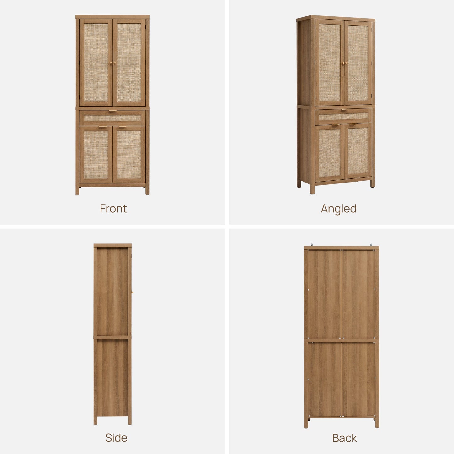 Savanna Pantry Cabinet,Rattan Door