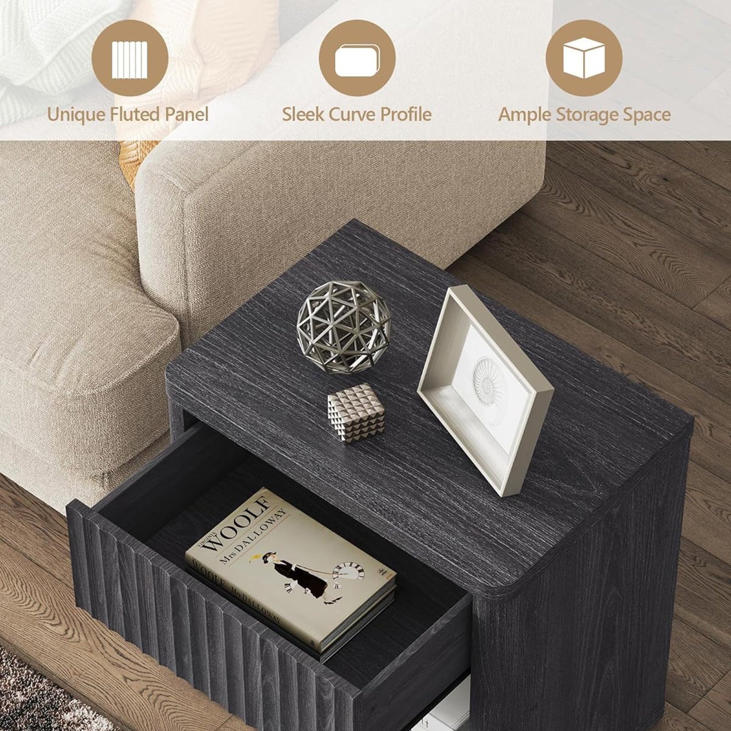 Stria Dresser and Night Tables Set