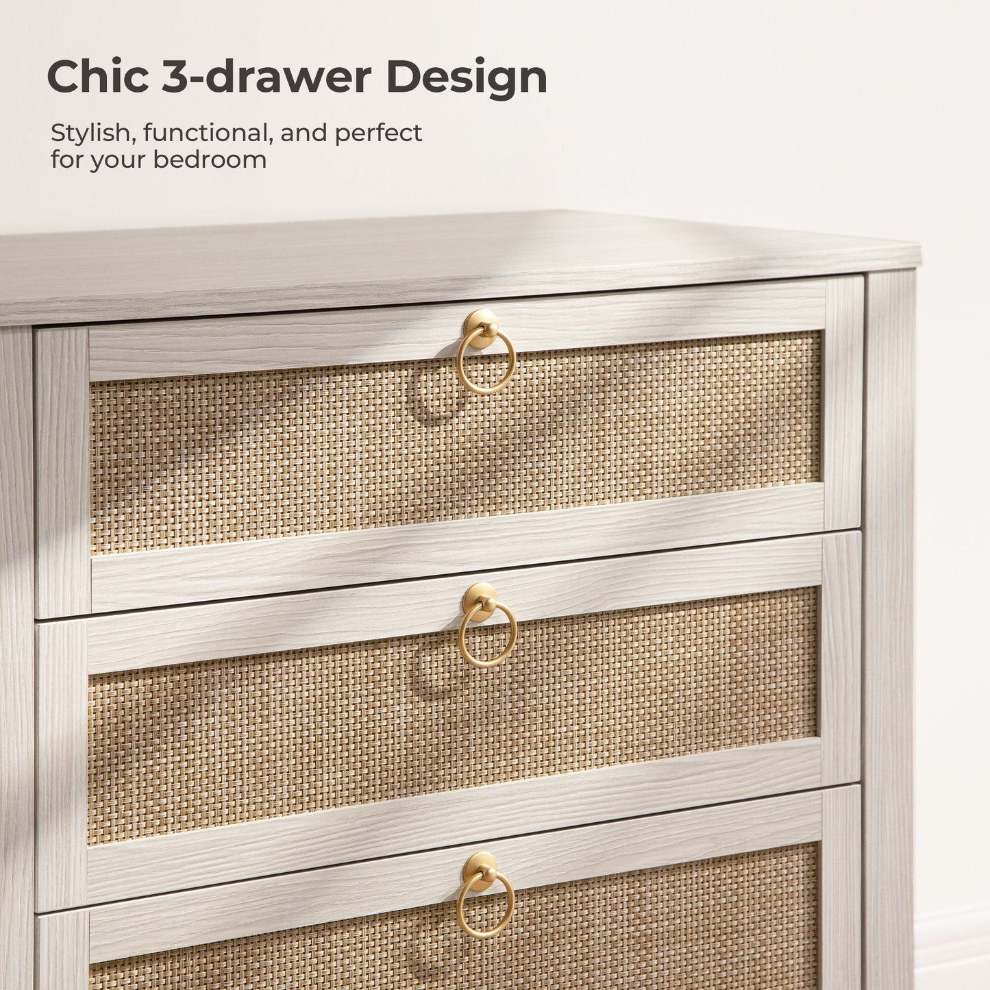 Terra Dresser and 3 Drawers Nightstands Set