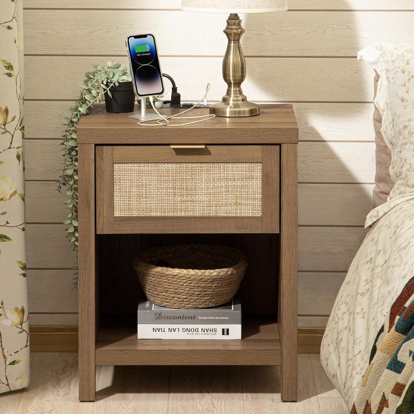 Savanna Wardrobes Closet, Dresser and Nightstand with Charging Set