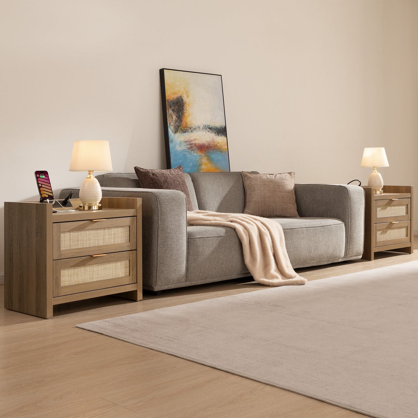Savanna Black Nightstand with Drawer