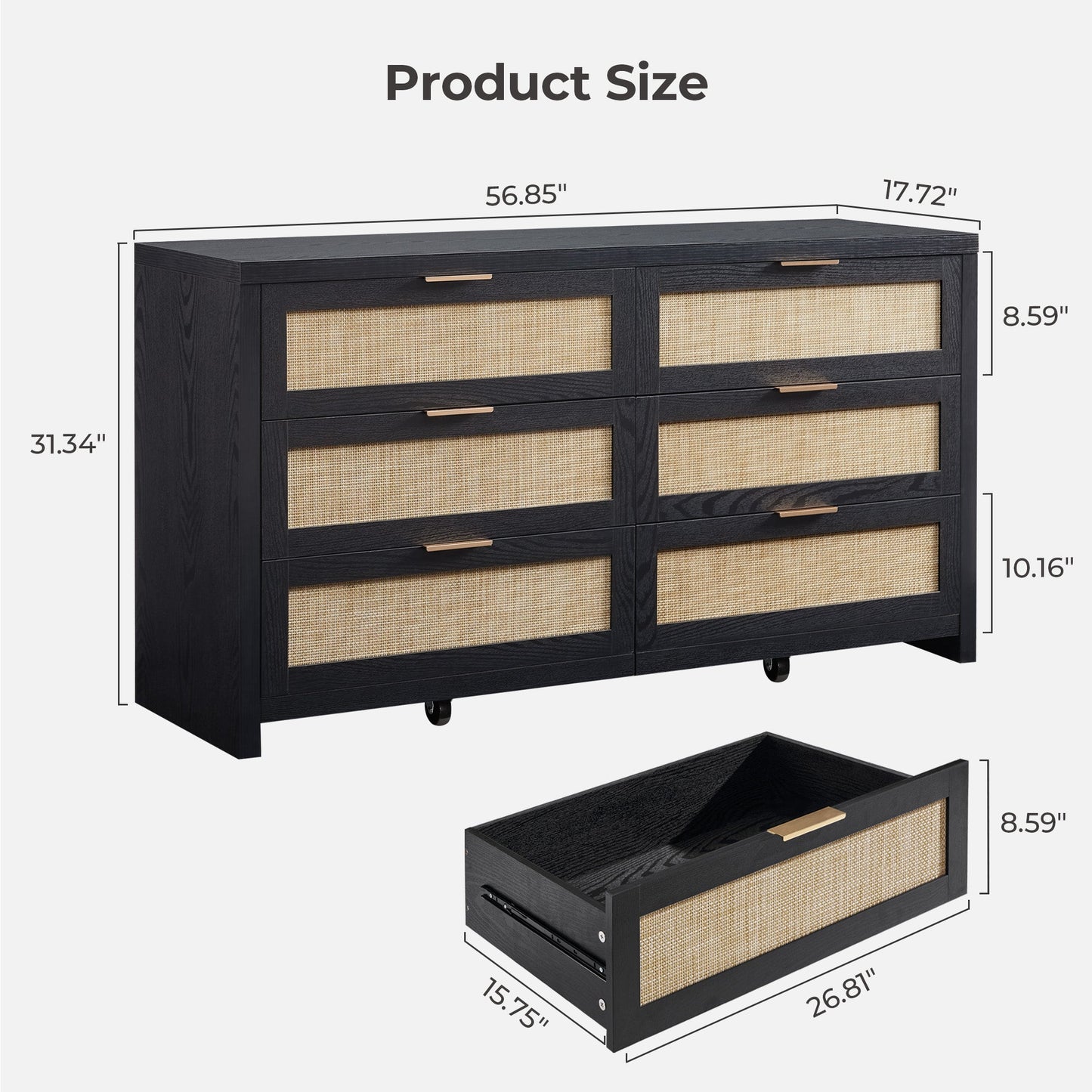 Savanna Dresser and 2 Drawers Nightstands Set