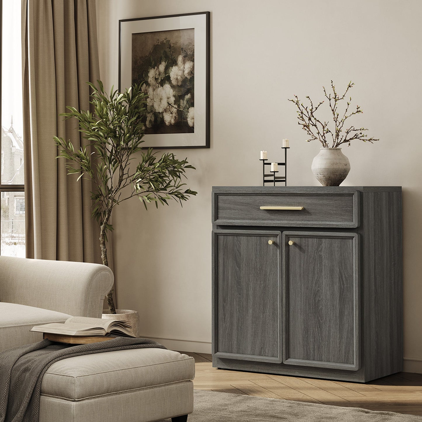 Crescent Sideboard with 1 Drawer