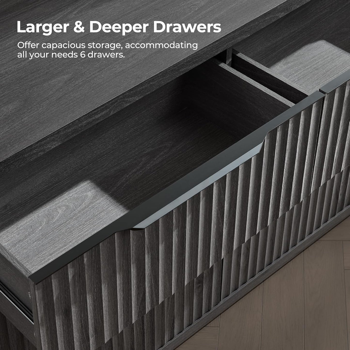 Cas 6 Drawers Dresser and 1 Drawer Nightstands Set