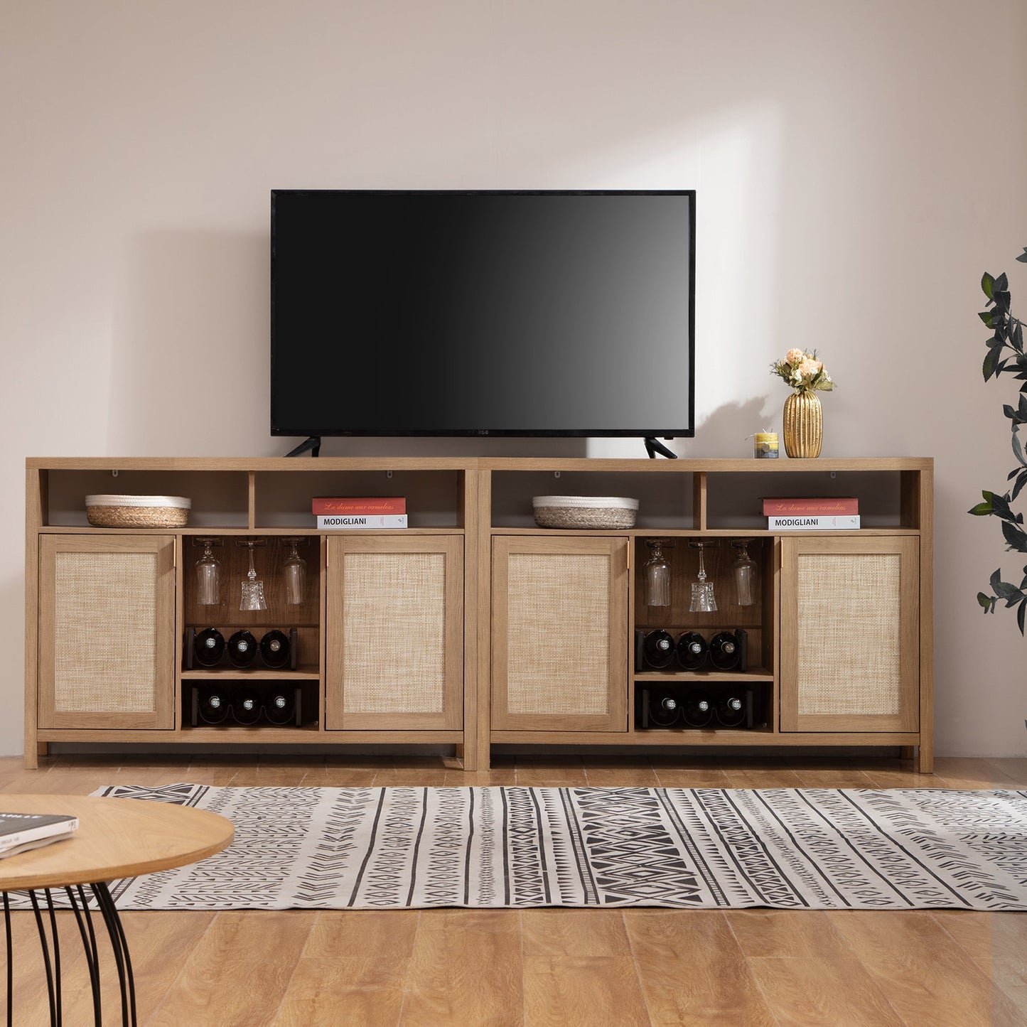 Savanna Bar Cabinet with Glass Holder