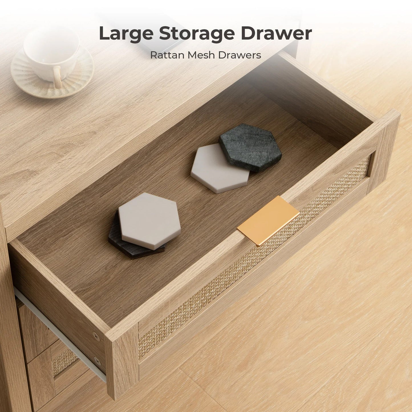 Savanna Makeup Vanity, Wardrobe and 3 Drawers Nightstand Set