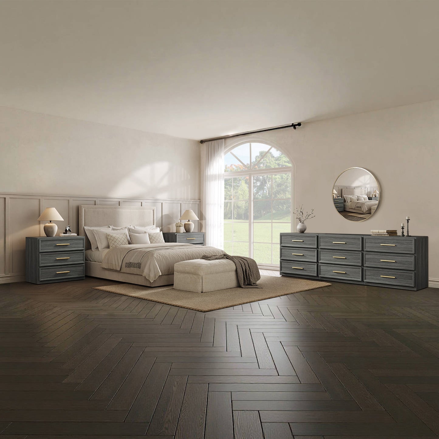 Crescent Modular Dresser and Nightstands Set