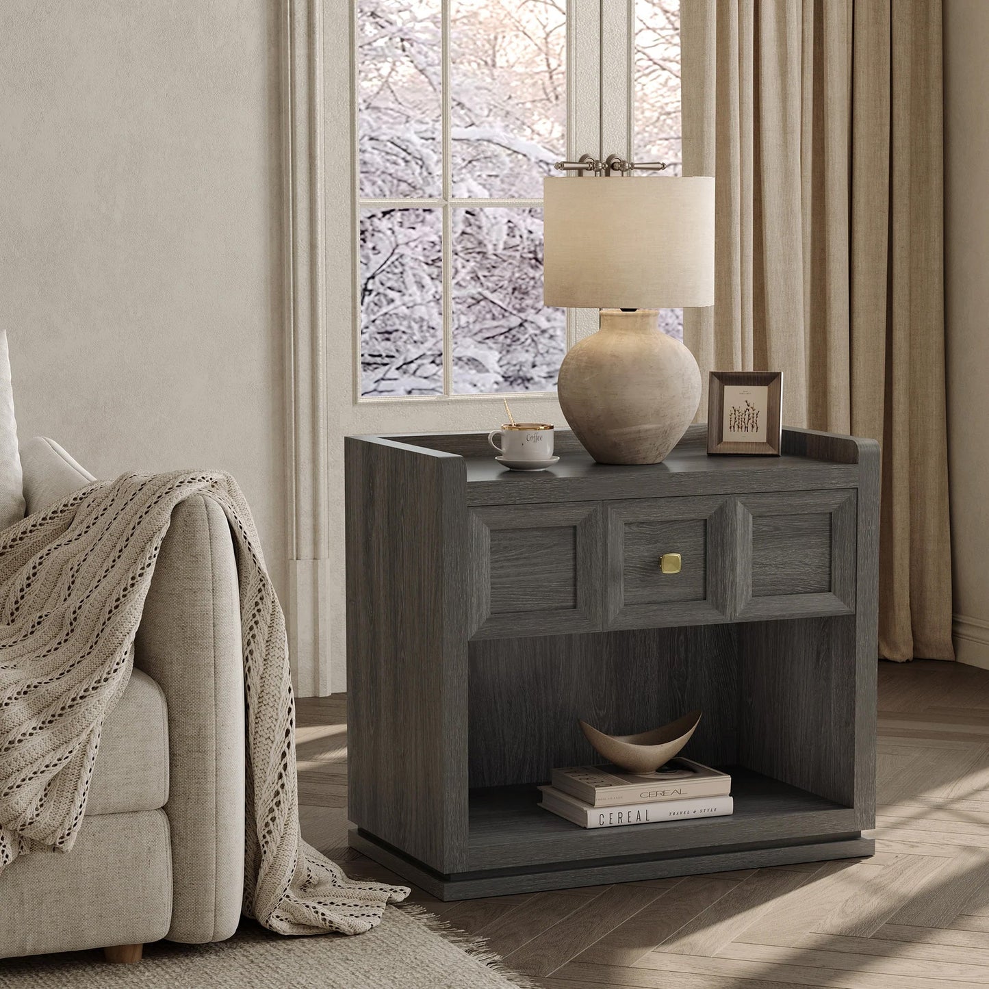 Helio Nightstands Set, 26 Inch Wide