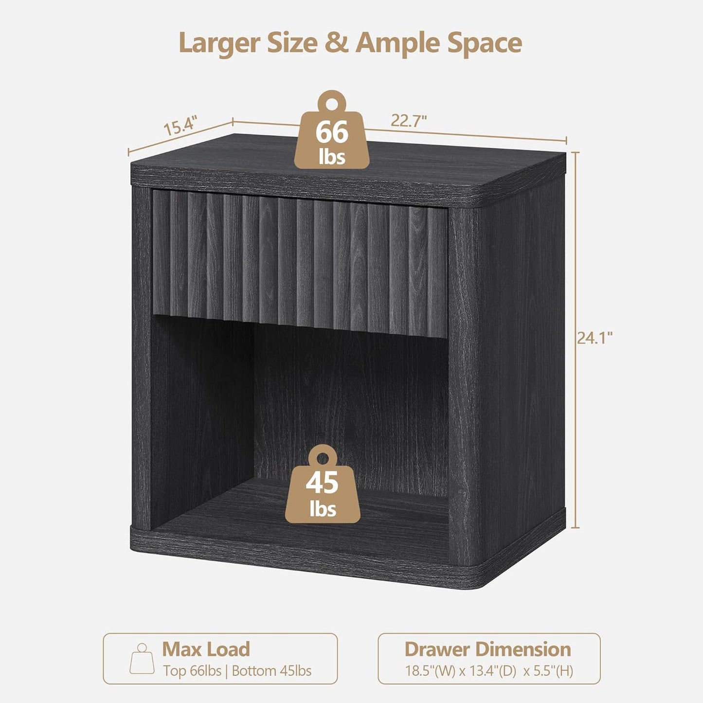 Stria Dresser and Night Tables Set