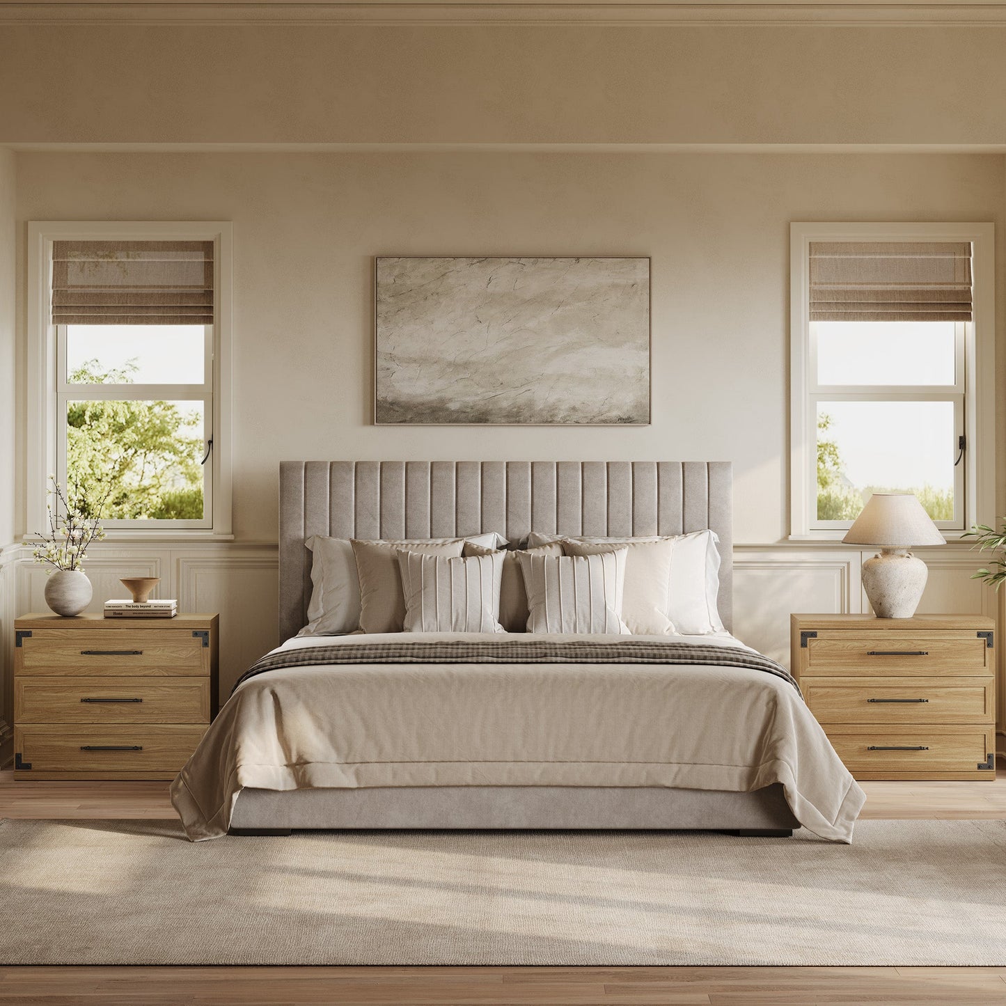 Willow 3-Drawers Nightstands Set
