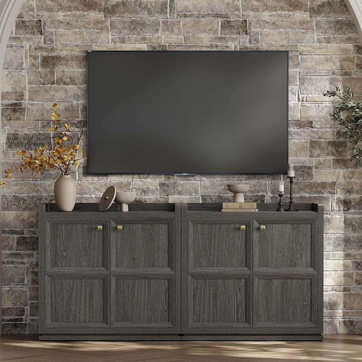 Helio White Sideboards with Doors