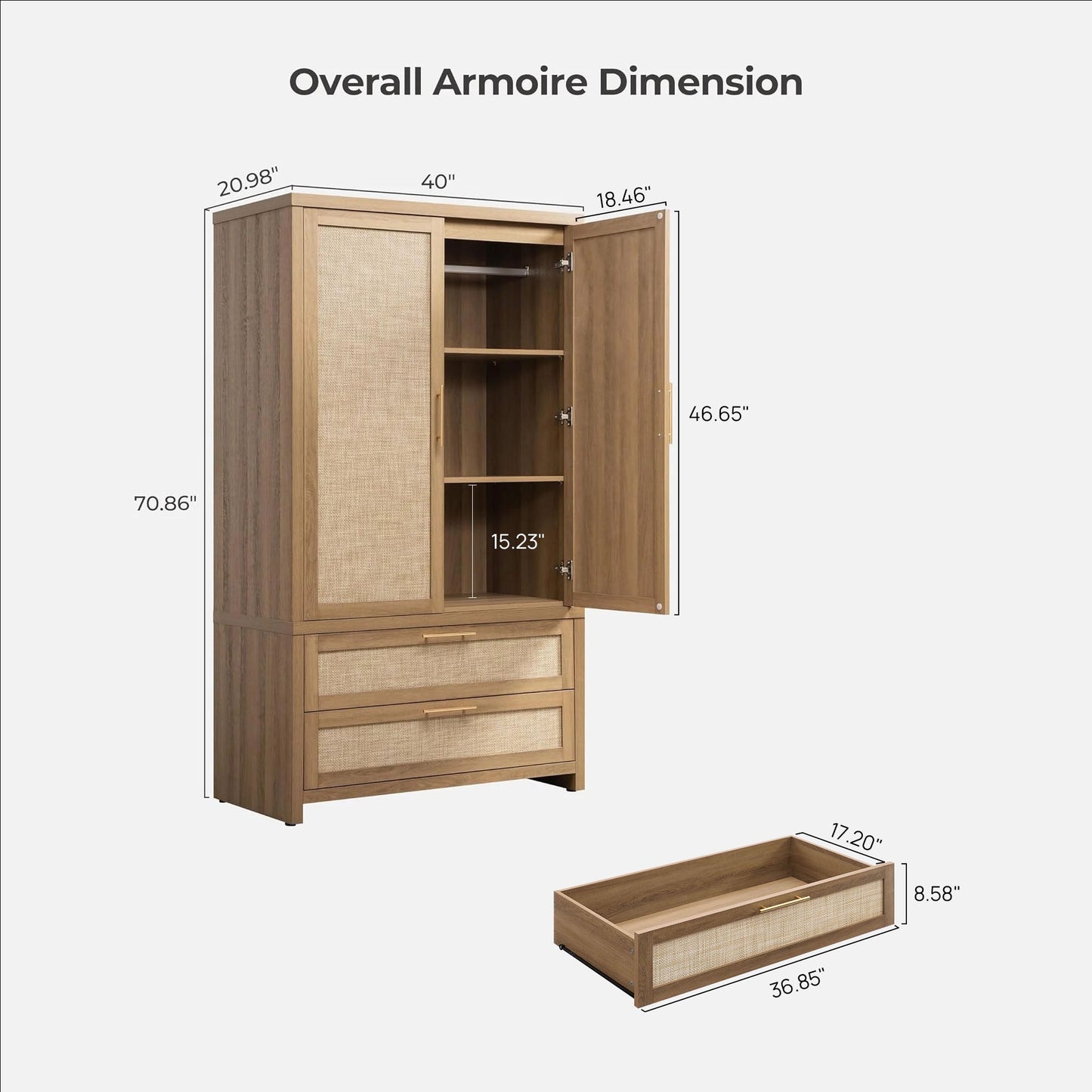 Savanna Wardrobes Closet and Dresser Set
