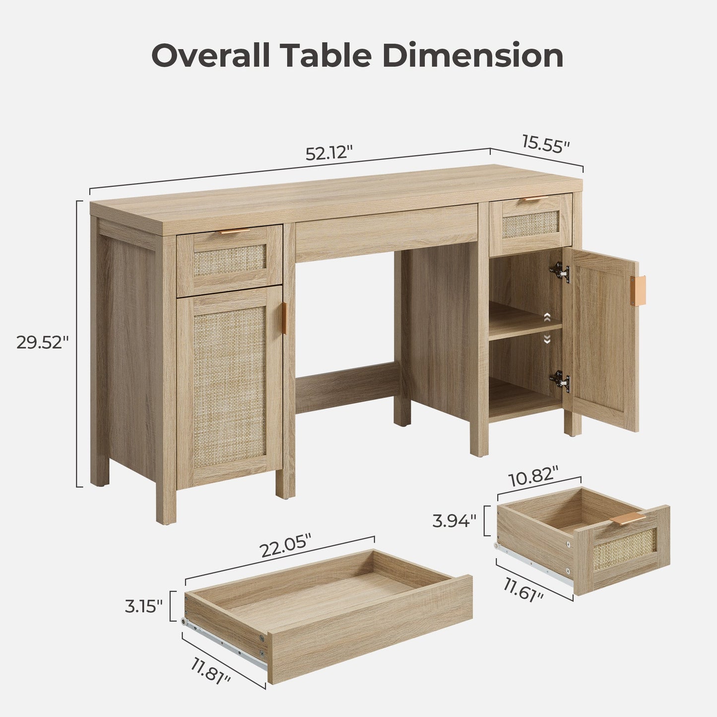 Savanna Makeup Vanity, Wardrobe and 2 Drawers Nightstands Set