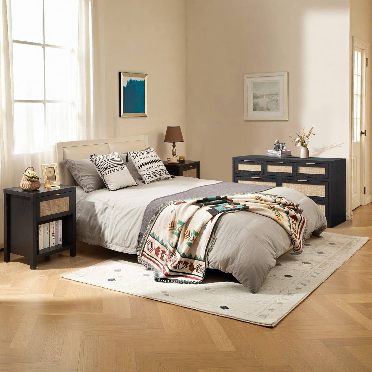 Savanna Nightstand and Dresser Set