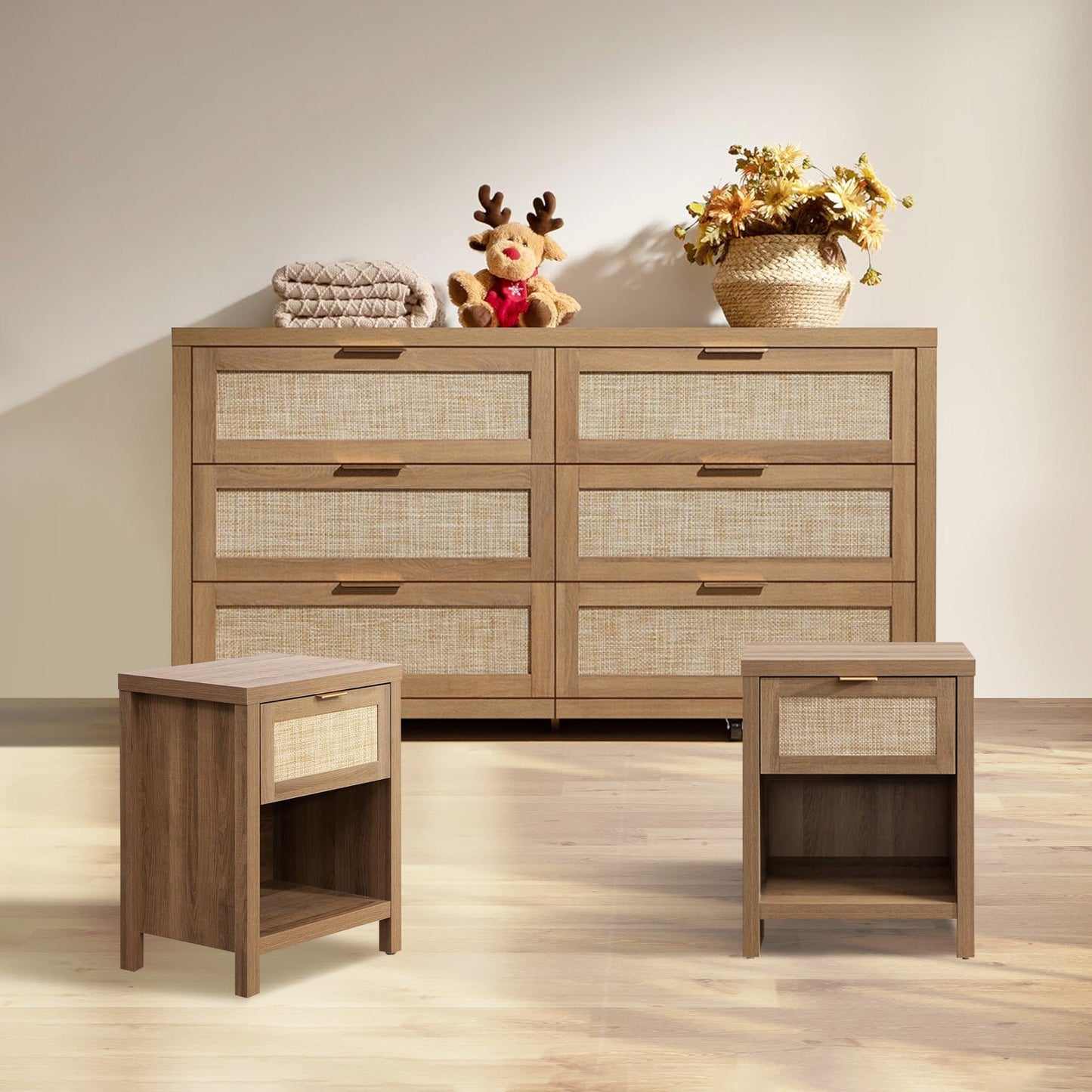 Savanna Dresser and Nightstands Bedroom Set