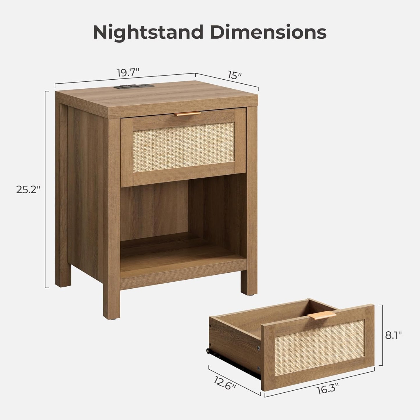 Savanna Wardrobe, Vanity Table, Nightstand with Charger Sets