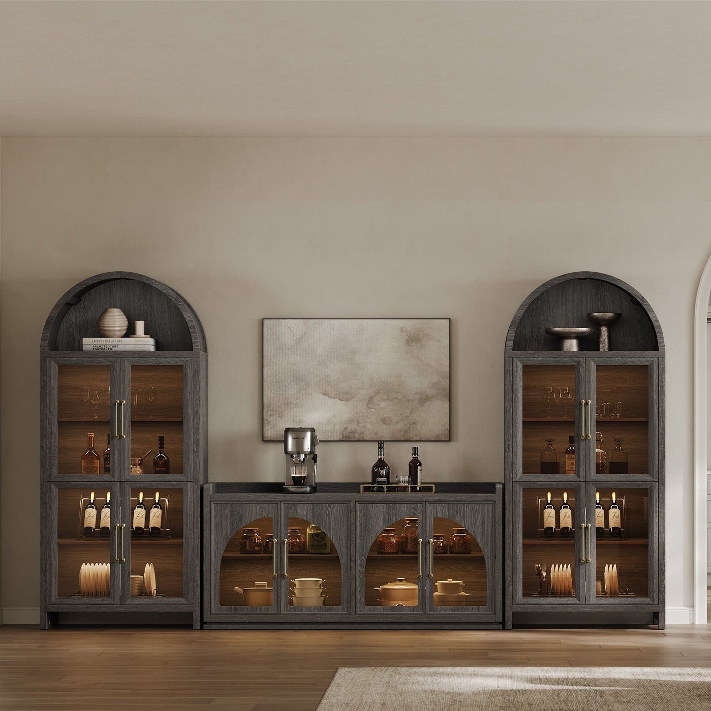 Helio Dining Room Cabinet with Lights
