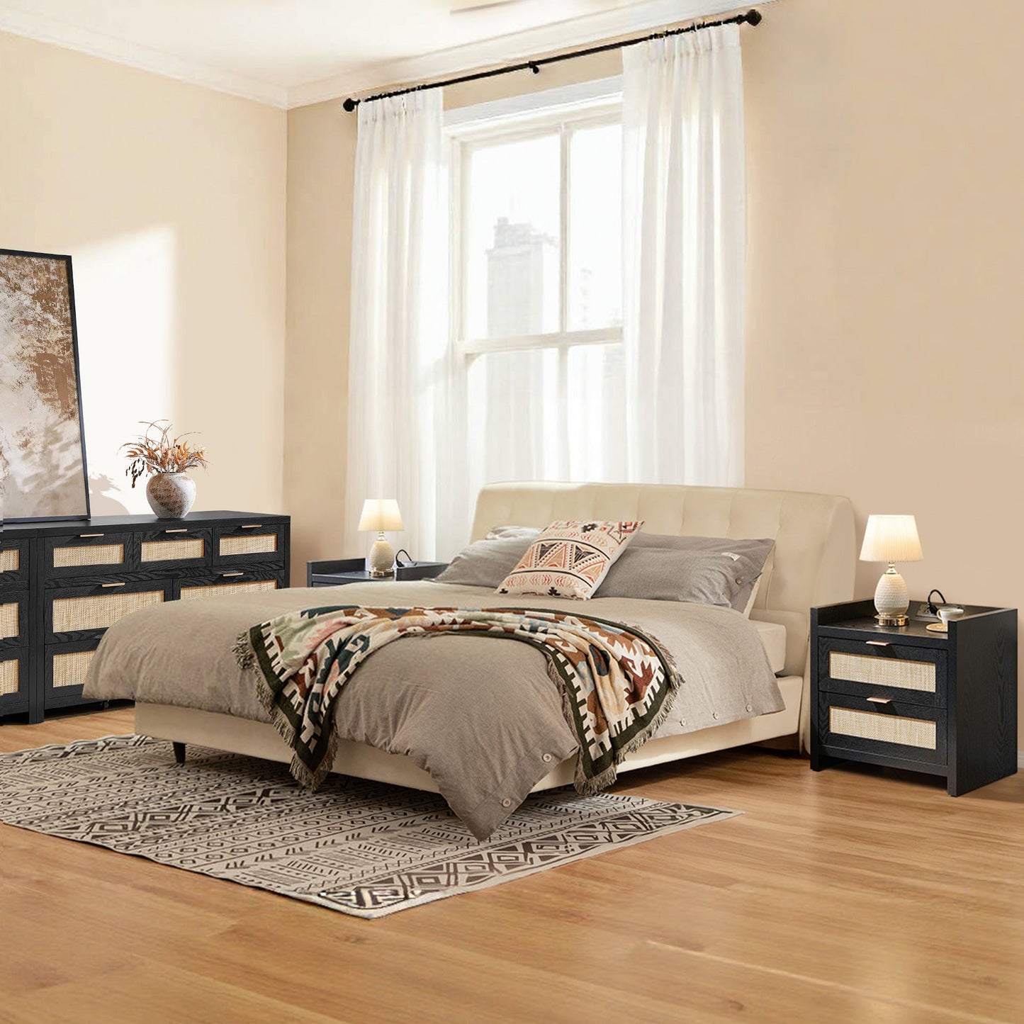 Savanna Dresser and 2 Drawers Nightstands Set