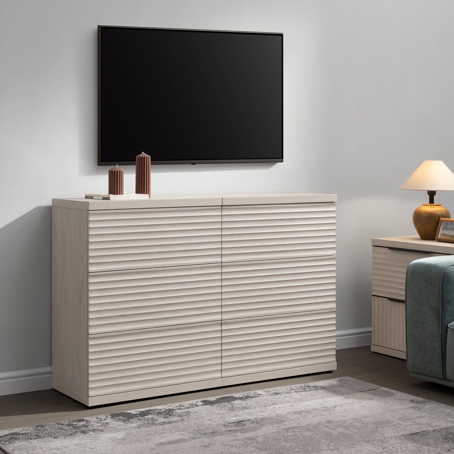 Stria Sideboard with 3 Drawers