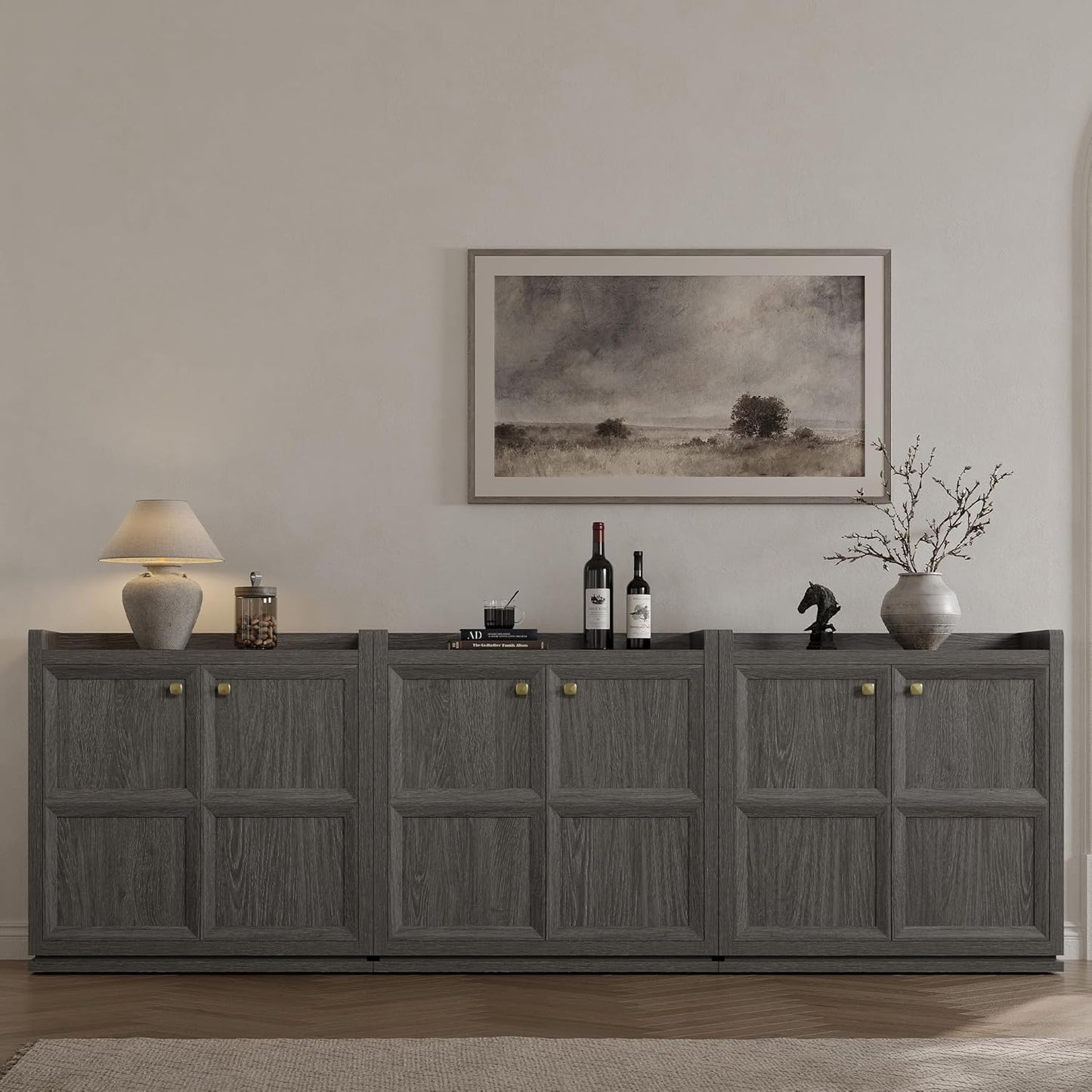Helio White Sideboards with Doors