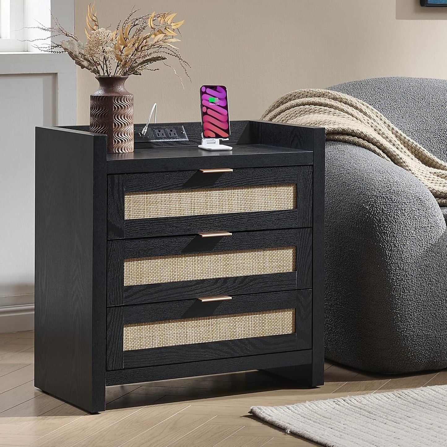 Savanna 3 Drawers Nightstand