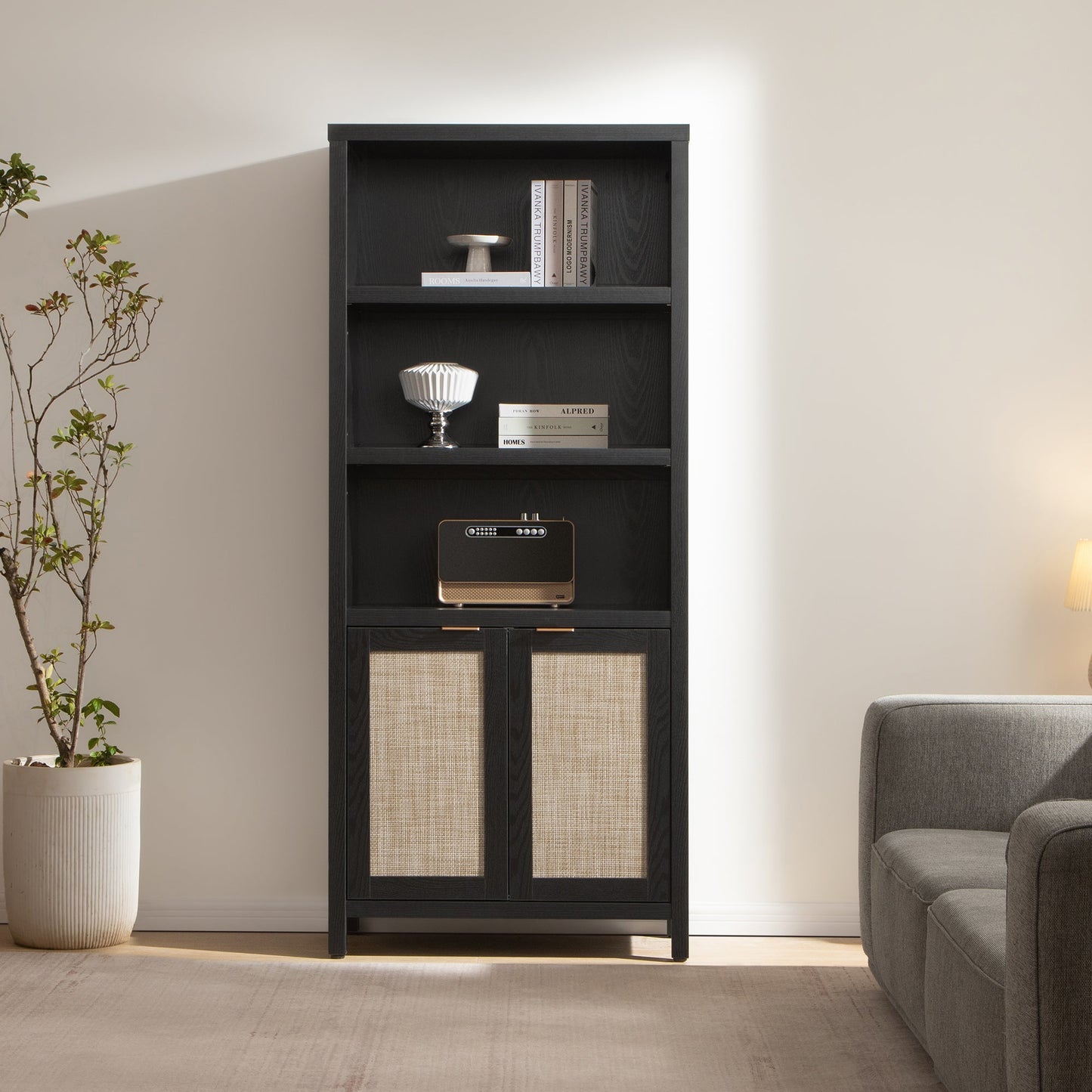 Savanna 70.9'' Tall Black Bookcase