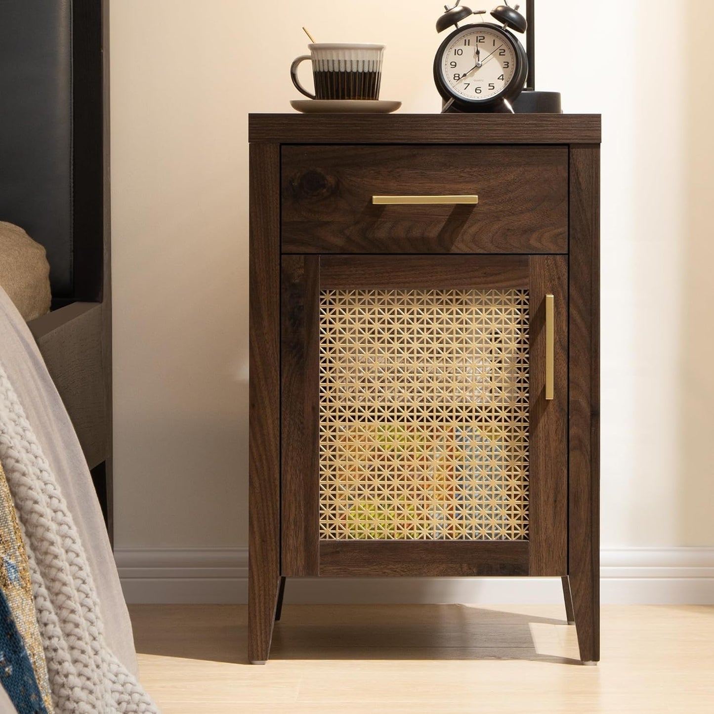 Andy Vintage Nightstand with Storage
