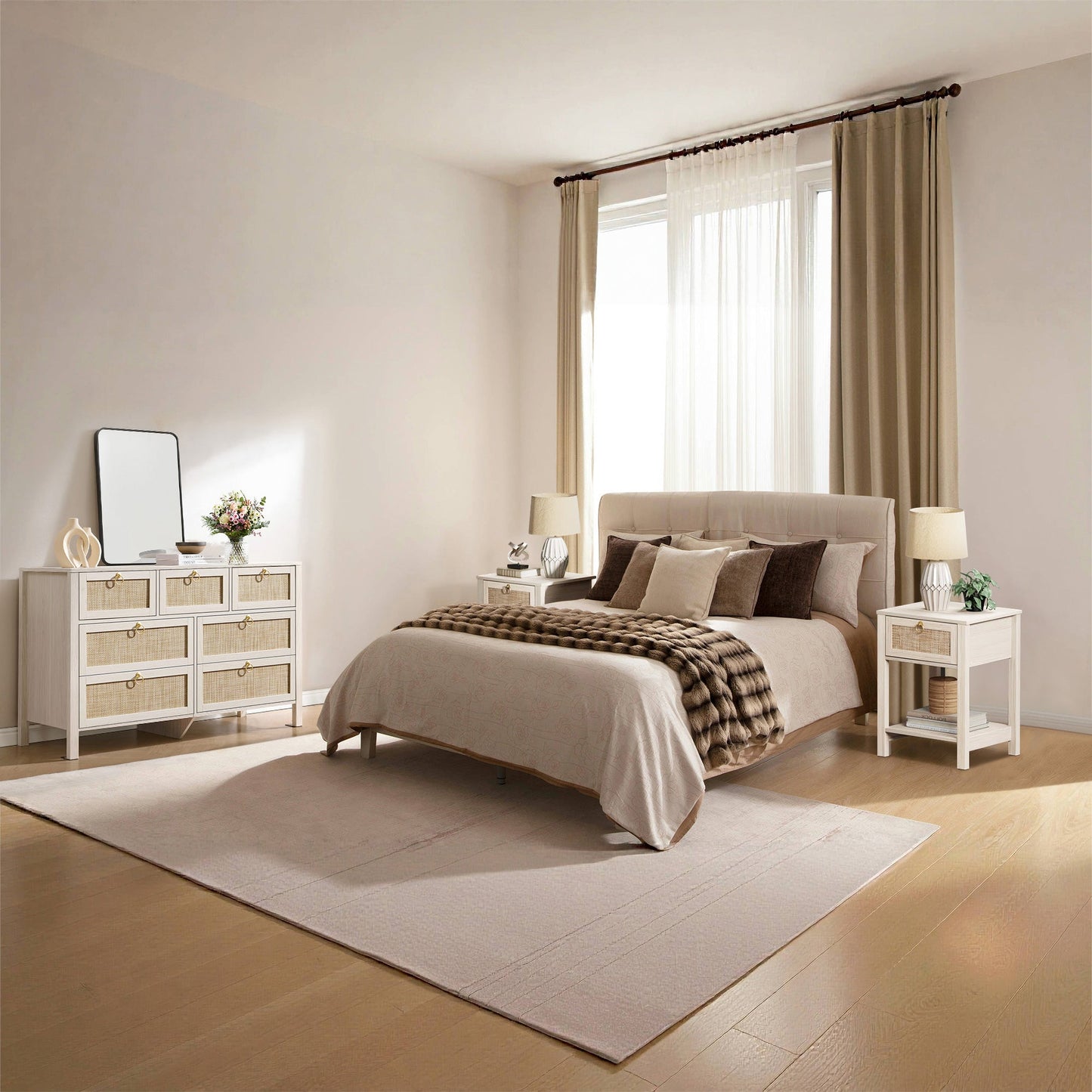 Terra Dresser and Night Tables Set