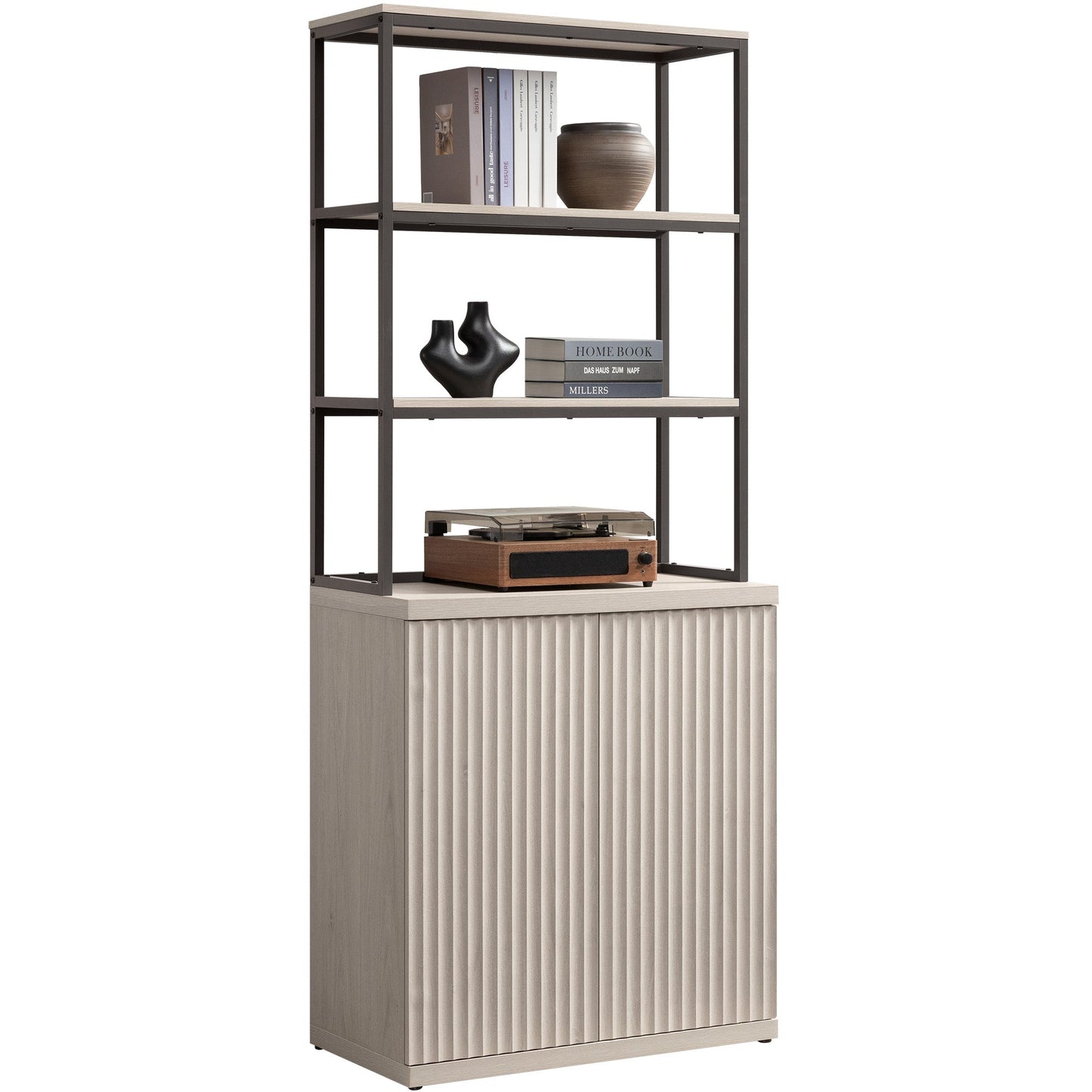 Stria Bookshelf with Storage