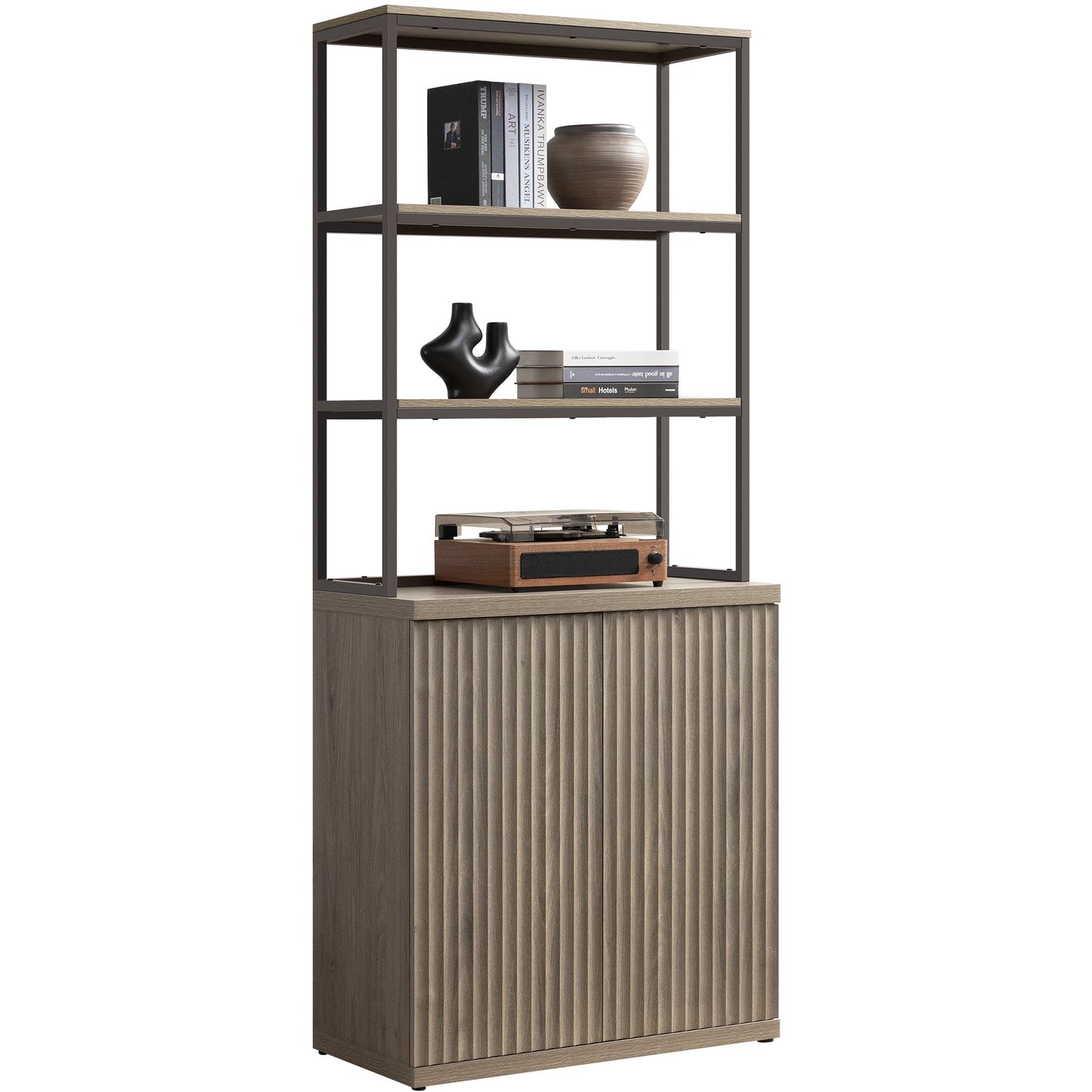 Stria Bookshelf with Storage