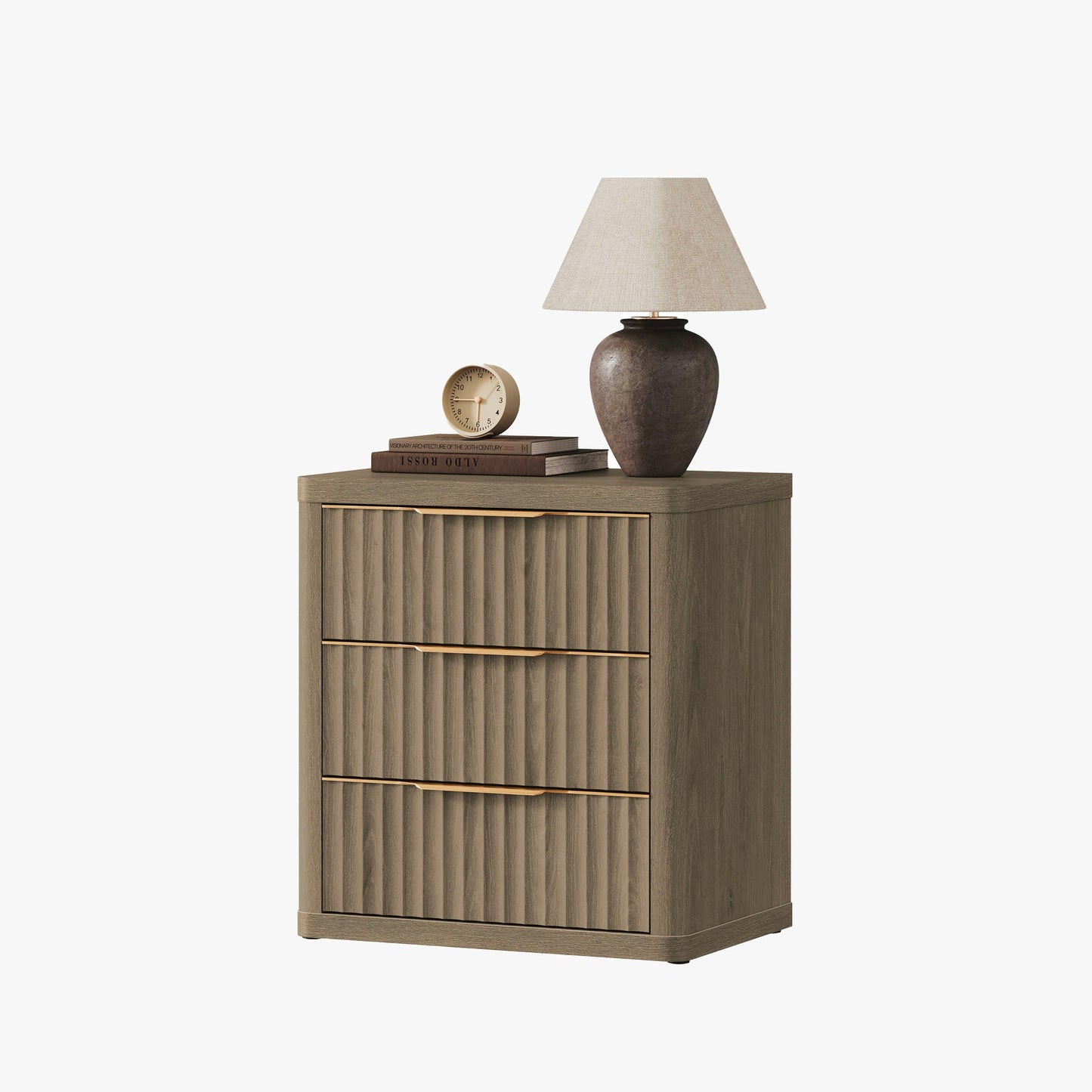 Commode 3 tiroirs Cas, poignée dorée