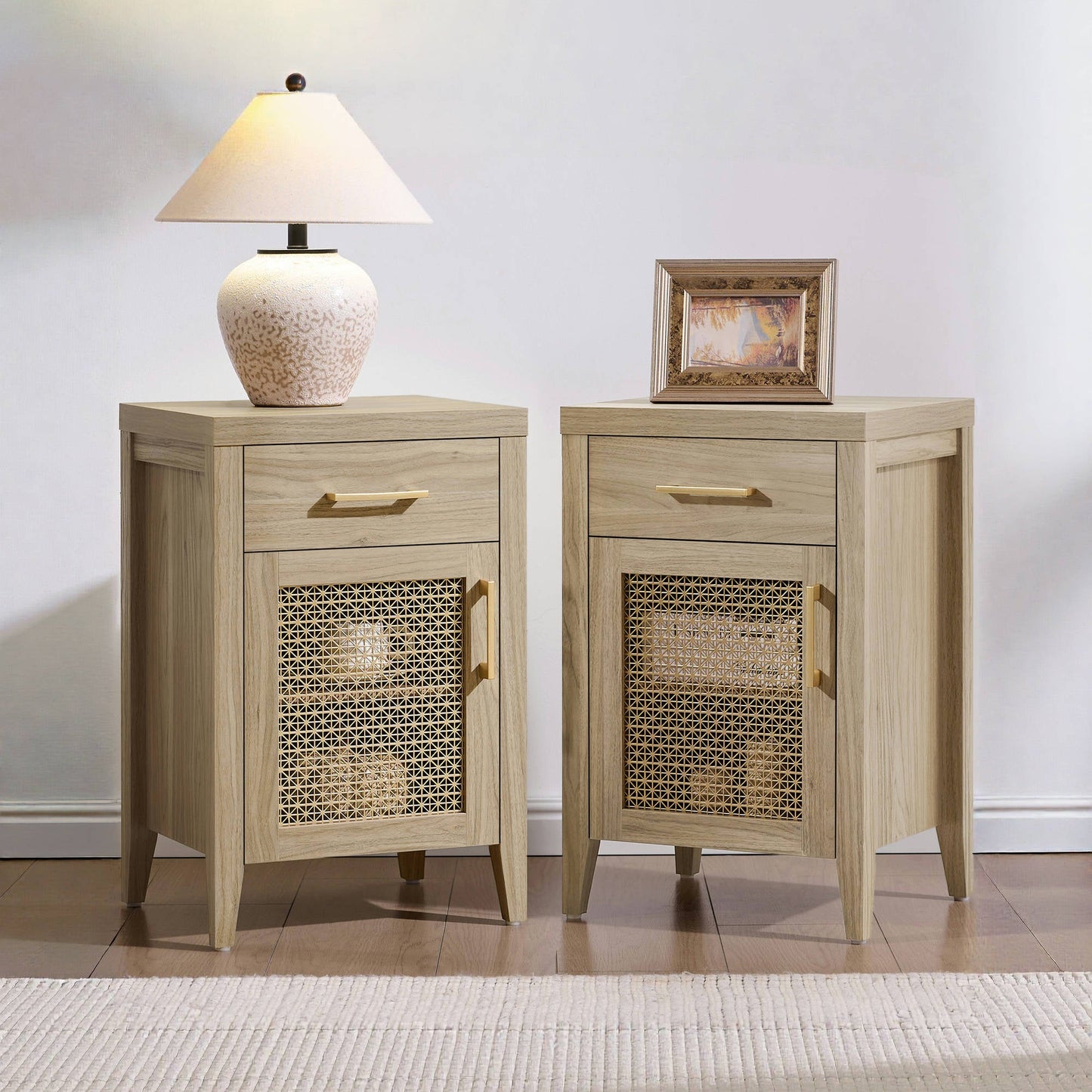 Andy Vintage Nightstand with Storage